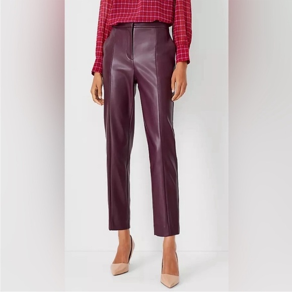 Ann Taylor Pants - Ann Taylor Faux Leather High Rise Eva Ankle Pants